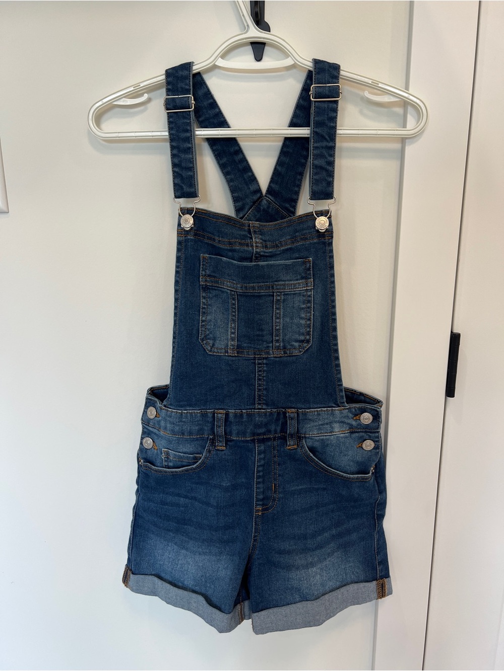 Classic Indigo Denim Women Short Overalls